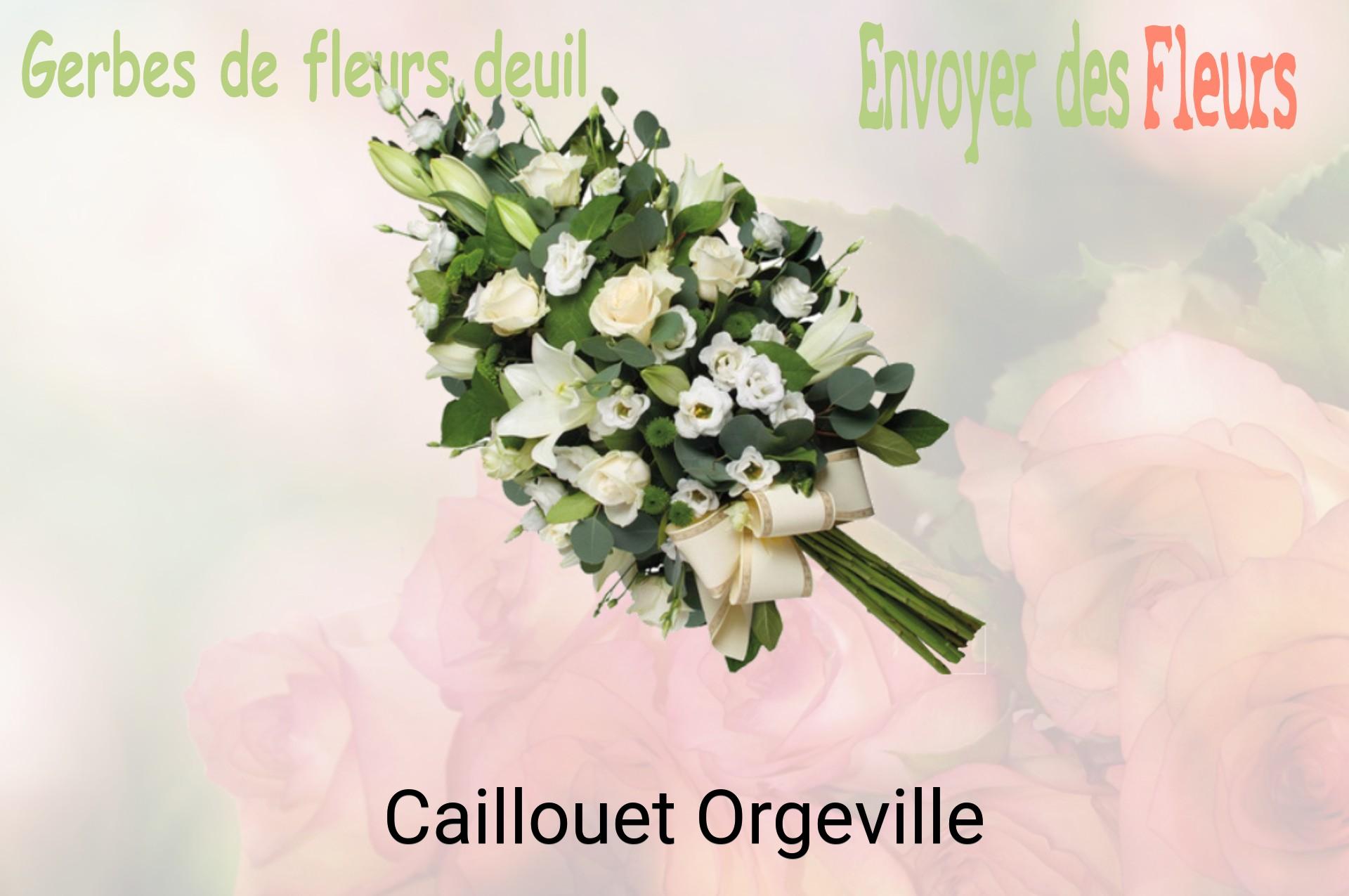 Gerbe de fleurs de deuil livrée à Caillouet-Orgeville